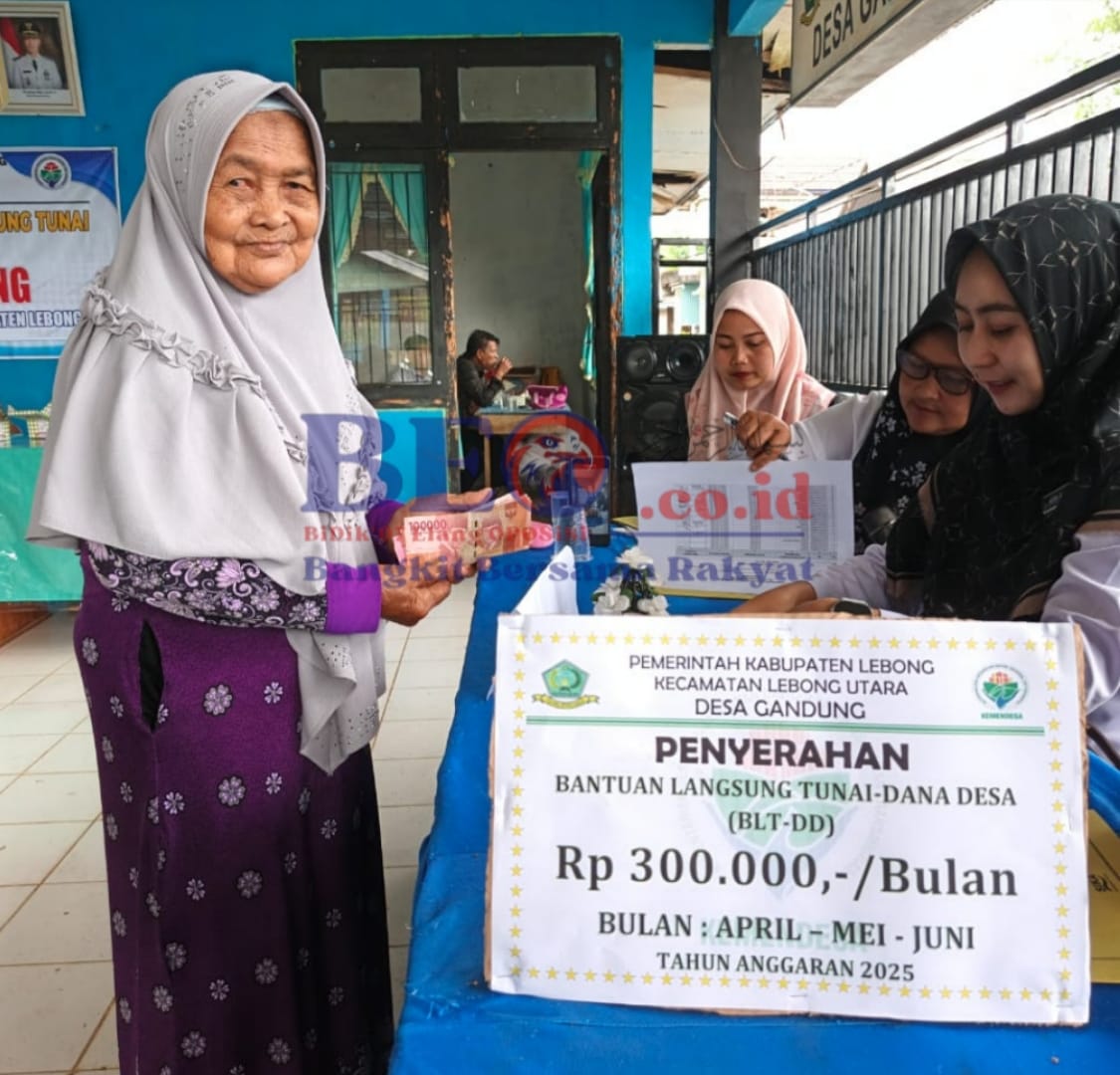 Pemdes Gandung Salurkan BLT – DD Periode April – Juni 1