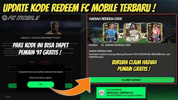 Kode Redeem FC Mobile Hari Ini Terbaru 2026 Gratis Player dan Pack