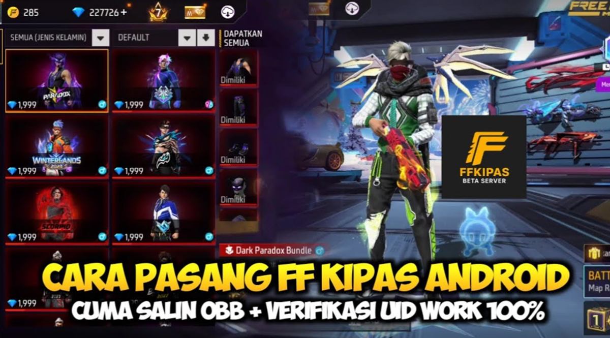 Cara Menggunakan FF Kipas Terbaru di Free Fire, Dijamin Auto Headshot