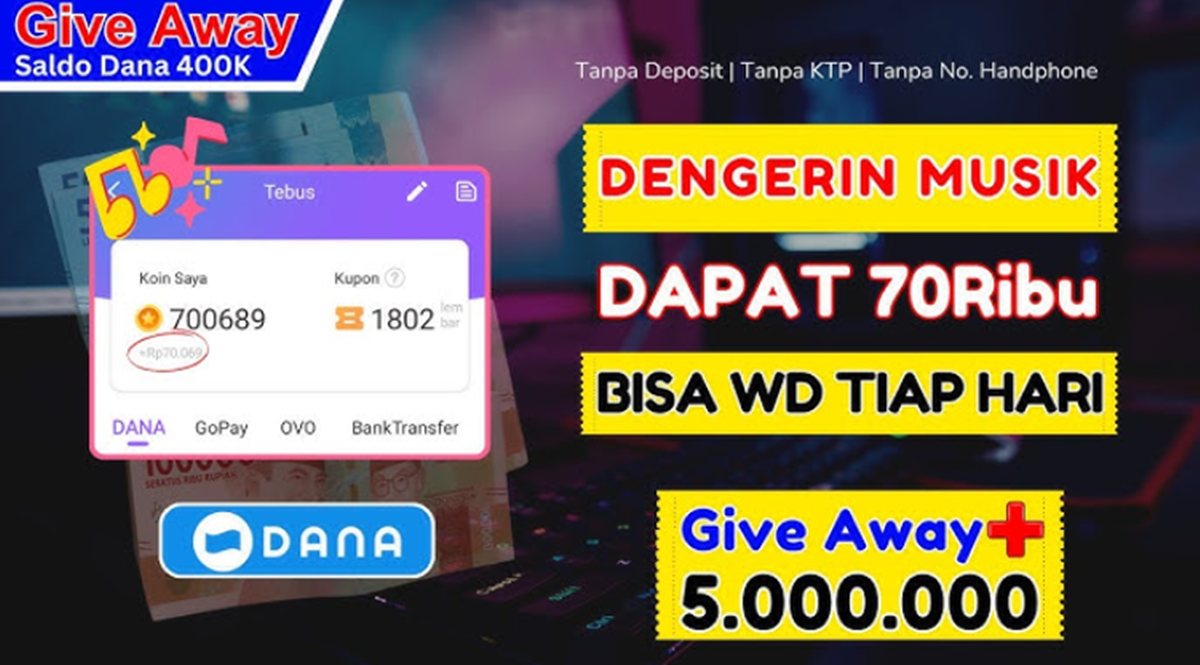 Daftar Aplikasi Musik Penghasil Uang Terbaru 2026, Cukup Dengar Lagu Dapat Cuan