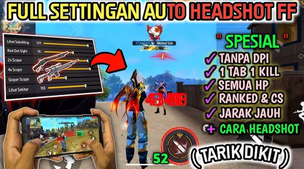 Sensitivitas FF Auto Headshot 2026 Terbaru, Dijamin Musuh Langsung Knock!