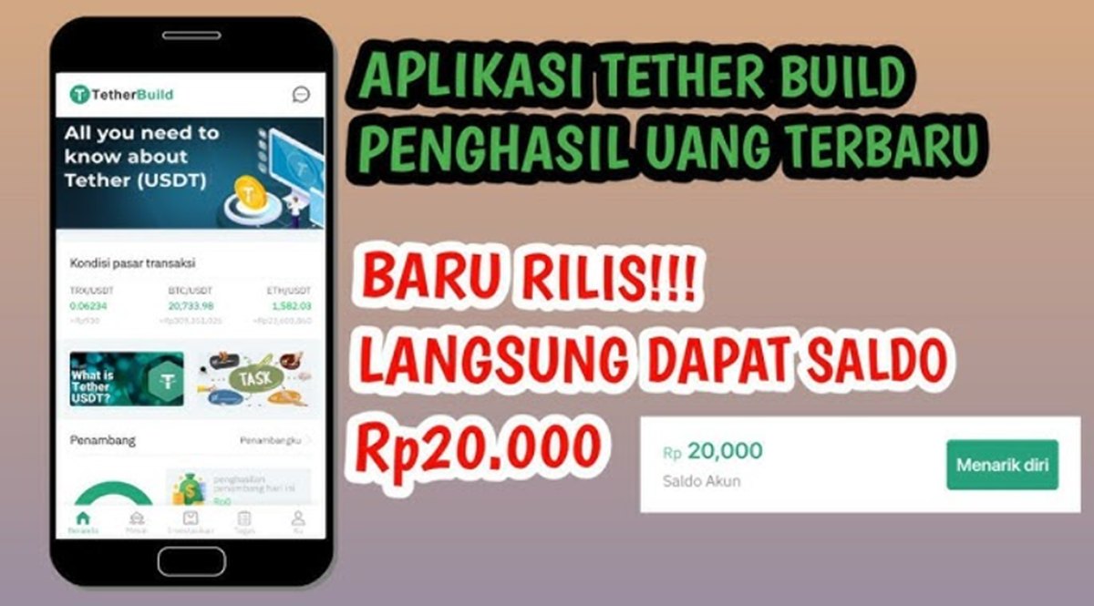 Tether Build APK Penghasil Uang Cara Daftar, Bukti Bayar dan Apakah Aman Digunakan 2026