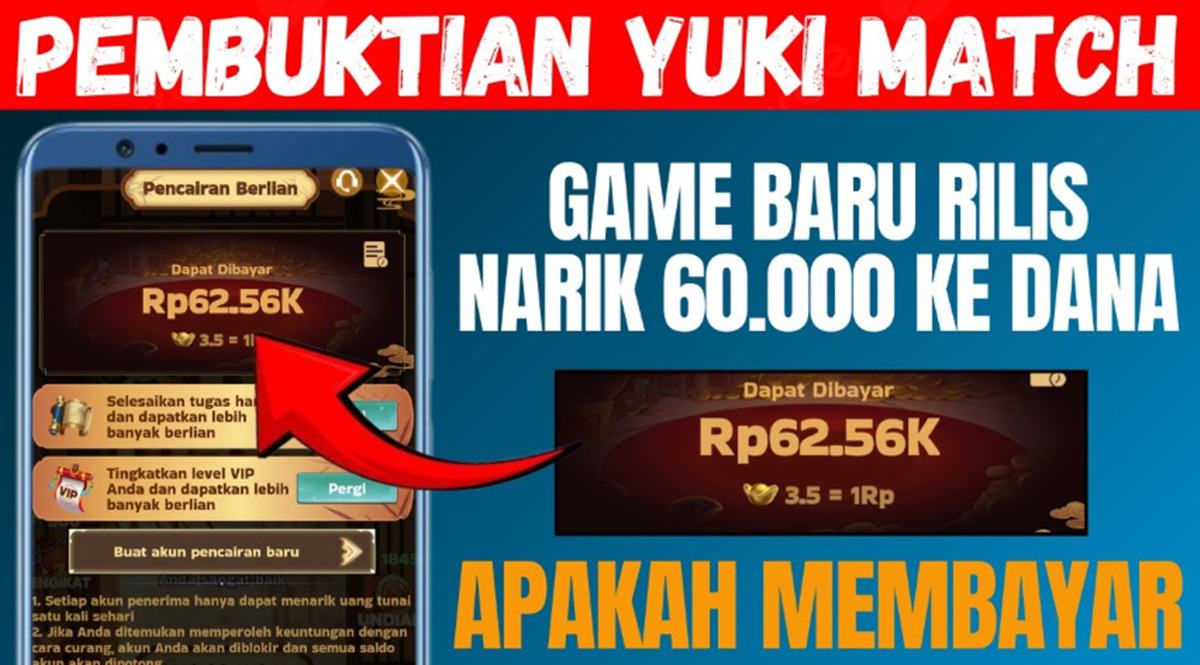 Yuki Match Game Viral Penghasil Uang, Fakta atau Hanya Mitos
