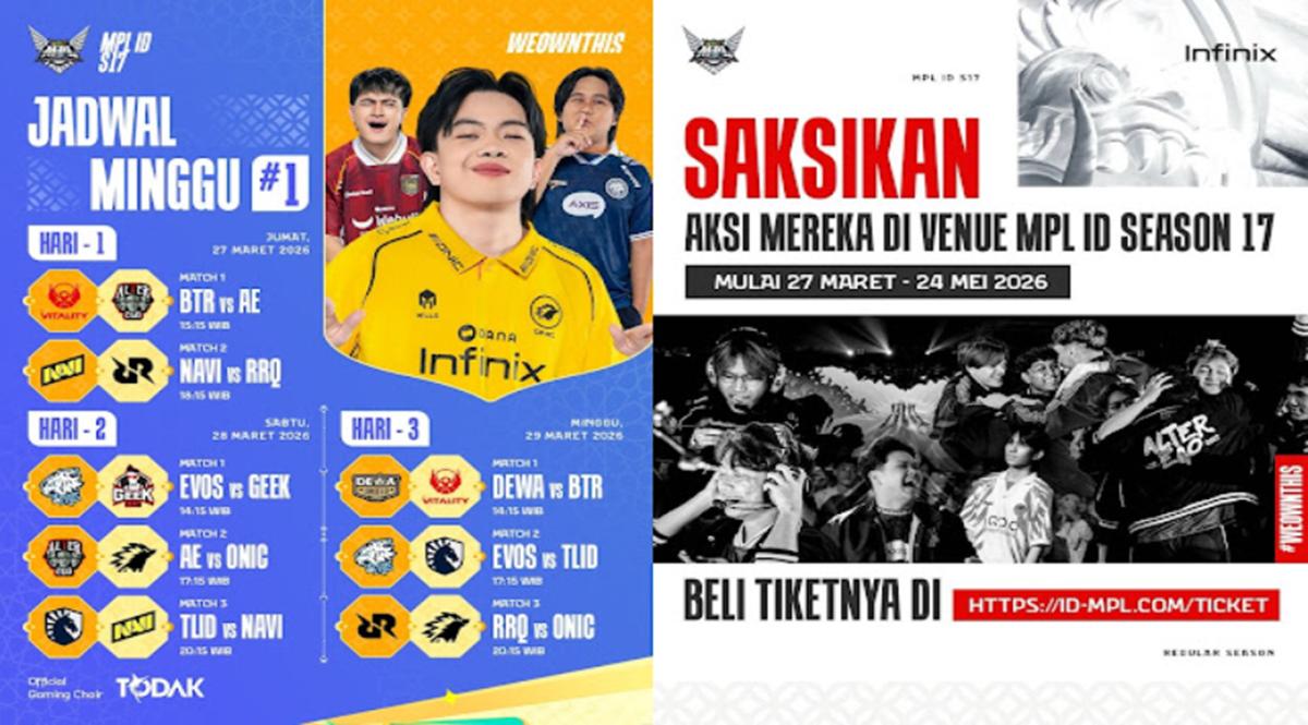 Jadwal MPL S17 Week 2 Terbaru, Ini Tanggal, Jam Tanding, dan Daftar Match Lengkap